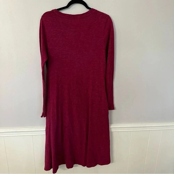 Soft Surroundings Women's Dark Pink Long Sleeve Tunic Dress w/ Pockets Sz S GUC - Picture 9 of 9
